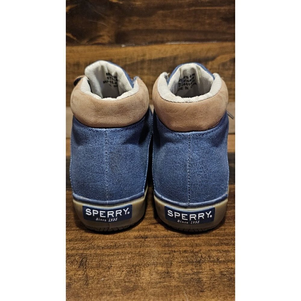 Sperry Blue Canvas/Denim Boots Men’s Size 6 Streetwear Casual Shoes Gum Sole - Picture 4 of 9
